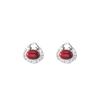 Pendientes de Plata Pura S999 con Cinnabario Candado de la Fortuna Pendientes de Año Nuevo 2025 Año del Serpiente para Mujer, Tachuelas de Año Zodiacal, Tipo Tornillo Colgante