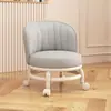 Silla Giratoria con Respaldo, Taburete Pequeño con Ruedas, Taburete Bajo, Silla Móvil, Banco Pequeño, Zapatero Giratorio para Apartamentos de Alquiler