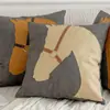 Funda de Almohada con Forma de Cabeza de Caballo Estilo Ins de Lujo Accesible Europeo y Americano Funda de Cojín Creativo para Sofá Habitación de Modelo Cojín de Hotel Cojín Lumbar para Coche