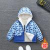 Ropa para Niños Ropa de Invierno para Niños Chaqueta Gruesa de Terciopelo 2025 Nuevo Otoño e Invierno Chaqueta para Niños Estilo Extranjero Ropa de Algodón