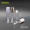 Produto novo de fábrica, tubo redondo transparente de 4ml para gloss labial, material de embalagem para tubo de glaze labial em plástico AS, pode ser impresso com logotipo