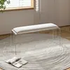 Banco Largo de Acrílico, Silla de Comedor Flotante, Banco para Cambiarse los Zapatos, Banco Largo para Entrada, Entrada de Casa, Dormitorio, Banco al Pie de la Cama, Banco Largo