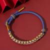 Pulsera de los Cinco Dioses de la Riqueza Estilo Tíbet, Pulsera Tejida a Mano Nudo Flor de Durazno, Cuerda Multicolor Estilo Étnico, Cuerda Roja Estilo Nuevo Chino DIY