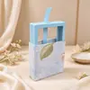 Caja de Exhibición de Película PE Transparente con Funda de Papel a Juego, Caja de Embalaje Suspendido, Bolsa de Regalo, Caja de Papel para Joyería, Anillo
