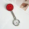 Reloj de Bolsillo de Enfermera con Cara Sonriente, Lindo y Colorido, Reloj de Cuarzo Simple con Pinza, Impresión a Color UV, Portátil para el Trabajo de Enfermería, Mayoreo