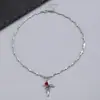 Colar Rosa Videira Cruz Mulheres Luxo Leve Design Nicho Corrente Clavícula Doce Cool Sexy Acessórios Colar