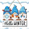 Decoración Navideña Placa Redonda de Madera para Puerta Artesanías de Madera Amazon Halloween Temporada de Nieve Colgante de Madera