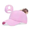 Comercio exterior al por mayor para mujer, gorra de malla de secado rápido para primavera y verano, con abertura para coleta cruzada, gorra de béisbol, gorra para exteriores, ocio, protección solar
