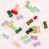 Contas Soltas de Vidro Imitação Calcedônia, Contas Perfuradas de Vidro em Formato de Bambu, Acessórios para Joias de Pulseira e Colar Estilo Chinês Feitos à Mão para DIY