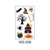 Pegatinas de Tatuaje de Halloween de Dibujos Animados para Niños Transfronterizas Impermeables y a Prueba de Sudor Pegatinas Temporales Divertidas e Interesantes para Fiestas
