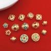 Nepal antigo contas de ouro francês antigo cor Seiko preservação de cor ouro de areia oca contas de transferência de ouro pulseira de mão DIY cordão de mão com contas atacado