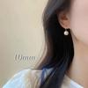 Pendientes Estilo Estrella Mismo Estilo Cuentas Shijia Bei Pendientes de Perla de Imitación Plata de Ley Pendientes para Mujer Lujo Ligero Retro Elegante Estilo Francés Pendientes para Mujer