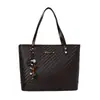 Bolsa Tote Tecida com Padrão Novo Outono 2026 para Mulheres, Bolsa de Ombro com Grande Capacidade, Bolsa Tote Versátil para o Dia a Dia