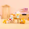 Gato Naranja Adicto al Trabajo Creativo Registro de Supervivencia Caja Sorpresa Figura de Gato de Oficina Adorno de Escritorio Regalo de Desempaque para Amigos Juguete de Moda
