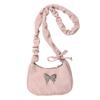 Bolsa de Ombro Plissada Texturizada Versátil Estilo Novo 2026 Borboleta para Mulheres, Bolsa Transversal da Moda Tendência Primavera e Verão