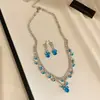 Collar Colgante de Zirconia Deslumbrante en Forma de Gota de Agua, Cadena para Clavícula Estilo Vestido de Noche, Collar de Moda para el Trabajo para Mujer, Al por Mayor