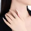 Anel Aberto Dupla Camada Laço Xuping Estilo Ins Liga de Cobre Atacado, Joias Femininas Doces e de Luxo Leve Elegantes