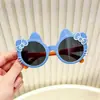 Novo Estilo Óculos de Sol para Bebê Gatinho com Laço Óculos Anti-UV Desenho Animado Fofo Óculos de Sol Infantil Gatinho