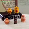 Serie de miniaturas de paisaje creativas y simuladas de jarra de vino y tetera, accesorios de decoración para paisajismo DIY, figuras en miniatura