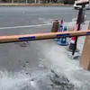 Barra de Barrera Ovalada Nueva Dorada con Luz Tira Antichoque Barra Estacionamiento Comunitario Barrera Barra Ajustable