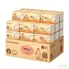 Xinxiangyin Edición Dorada Capibara Co-branded 4 capas 320 hojas pulpa de madera virgen servilleta de papel para el hogar papel de seda para la cara toalla de papel