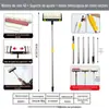 Pincel de parede grande transfronteiriço ferramenta pincel roda pincel retrátil ajustável rolo pincel tinta de parede tinta látex parede terno