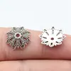15X15Mm 0.8g Plata Antigua Forma de Flor Material para Joyería DIY