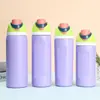 Nova Copo de Frutas Estiloso de 32oz de Uso Duplo com Impressão UV, Garrafa de Água Esportiva Portátil Isolada de Aço Inoxidável na Moda