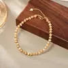 Collar de Conchas Naturales con Perlas de Lujo Ligero y Gama Alta 2025 Nuevo Diseño de Nicho Cadena para Clavícula Exquisita y Versátil Venta al por Mayor