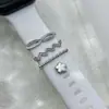 Correa decorativa de silicona para Apple Watch, anillo decorativo, clavo decorativo, hebilla decorativa para Apple Watch.