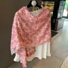Lenço Xale de Seda Fino Estilo Coreano Feminino para Verão para Mulheres Lenço de Cabeça Fresco e Versátil Roupa Externa Lenço de Algodão e Linho Moderno