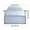 Escudo de nieve para coche con tarjeta magnética incrustada cubierta media para parabrisas delantero ropa para coche a prueba de escarcha anticongelante película de aluminio engrosada cubierta de nieve para coche