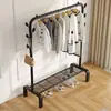 Perchero Moderno Minimalista de Acero al Carbono, de Pie Vertical Moderno Minimalista para Uso Doméstico, Colgador de Ropa y Pantalones, Colgador de Corbatas, Almacenamiento con Compartimentos