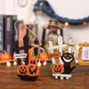 Decoraciones de Madera para Halloween Transfronterizas Gato Negro Señal para Valla o Puerta Calabaza de Halloween Colgante Colgante de Fiesta Decoración Colgante