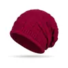 Otoño e Invierno Calle Plisado Montón Edición Larga Elástico Sombrero de Lana Moda Combinable Protección para las Orejas Sombrero para el Frío TEMU Transfronterizo en stock