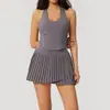 Ropa de Yoga Deportiva Transfronteriza Chaleco de Secado Rápido Entrenamiento de Carrera Faja Falda de Tenis Ropa de Fitness Conjunto de Yoga Europeo y Americano