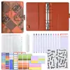 Cuaderno con Cremallera Color Macarrón al por Mayor Transfronterizo Planificador Creativo A6 de Hojas Sueltas Planificador de Presupuesto en Efectivo