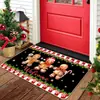 Felpudo Festivo de Navidad para Entrada, Resistente a la Suciedad, Resistente al Desgaste, Fácil de Limpiar, Felpudo para Baño, Absorción Rápida de Agua, Alfombrilla Antideslizante