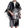 Conjunto Deportivo al por Mayor Transfronterizo para Hombre, Camiseta de Manga Corta de Verano, Jersey de Baloncesto, Conjunto de Dos Piezas de Pantalones Cortos Casuales, Moda Estilo Coreano