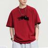 Marca de moda Verano Nuevo Camiseta de manga corta para hombre Algodón Estampada Ins Casual Versátil Camiseta interior para adolescentes Comercio transfronterizo