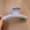 Grampo de cabelo grande elegante estilo coreano com bolinhas delicadas para coques na parte de trás da cabeça, acessório de cabelo elegante em forma de tubarão para meninas