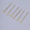 Agulha para Miçangas Preenchida com Ouro 18K Agulha de Nove Pontas Agulha de Cabeça Chata Acessórios Material para Miçangas Artesanais Conservação da Cor Acessórios para Joias DIY Atacado