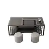 Mesa de Té Kung Fu de Losa de Roca para Uso Doméstico, Juego de Mesa de Té Integrado, Mesa de Té Modelo Nuevo 2025, Juego de Mesa de Té de Lujo para Oficina