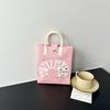 Bolsa de Celular Estilo Ins de Alta Qualidade, Bolsa de Tricô de Grande Capacidade, Bolsa de Ombro Transversal Versátil de Nicho, Bolsa de Mão Fashion de Desenho Animado