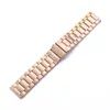 Adequado para Apple iwatch pulseira de três contas Samsung Huawei GT três aço inoxidável com pulseira de metal para relógio inteligente