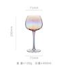 Taça de vinho de arco-íris de alta qualidade para uso doméstico cálice Taça de champanhe colorida luz de luxo copo de vinho de cristal galvanizado