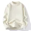 Tejido de punto con media cremallera para hombre, Otoño e Invierno, Terciopelo Espesado, Cuello alto medio, Tejido de punto de una pieza para hombre, Cálido de Invierno
