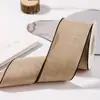 Fita de Algodão e Linho com Borda Prensada, Padrão Jeans, para Laço de Chapéu DIY, Laço de Gravata, Laço de Buquê, Decoração de Caixa de Presente, Amarração de Embalagem