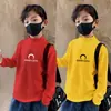 Y2579 # 2025 Nueva Camiseta Térmica de Manga Larga para Niños Primavera y Otoño Camiseta Base de Cuello Medio Alto para Niños Top Elegante para Niños