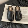 Zapatos Birkenstock Retro Estilo Británico de Terciopelo con Suela Gruesa para Mujer Invierno 2025 Nuevos Zapatillas Muller Cálidas y Convenientes Cubiertas de Cuero con Punta de Dedo del Pie